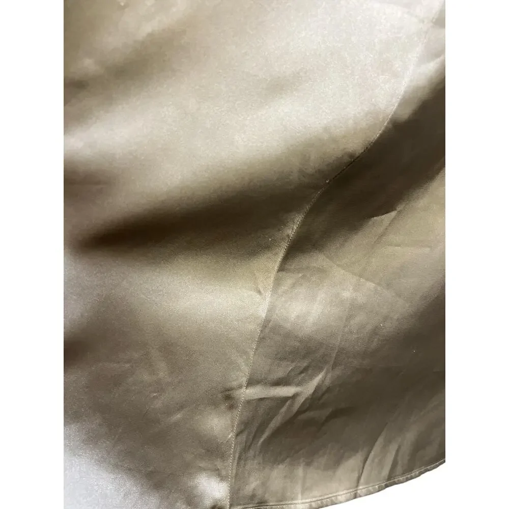 Double Zero High-Waisted Satin Straight Maxi Slip Skirt Size M